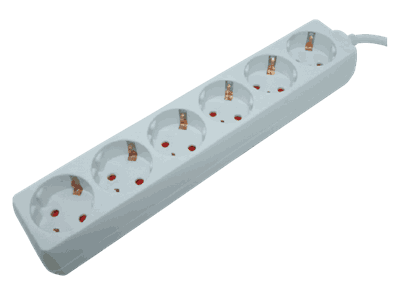 123937 Elivi Strømskinne 6 uttak 5 meter ELV-SS6UB-050.png