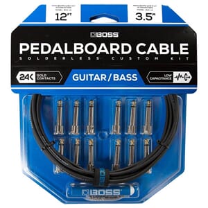 PEDAL BOARD CABLE KIT, 12 CONNECTORS , 12FT / 3.6M CABLE