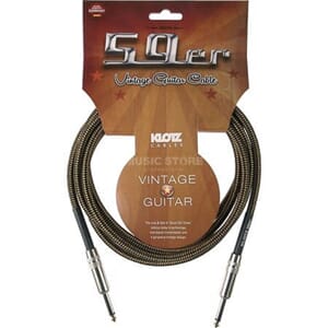 Klotz Vintage 59er Gitarkabel 6m sort/gul