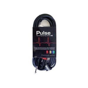 Pulse Premium Series 6m Mik kabel Jack/XLR sort