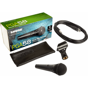 Shure PGA58-XLR-E HANDHELD MIC W/15FT XLR CABLE
