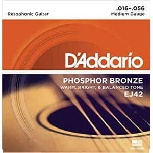 D'Addario EJ42 Phos Bronze Dobro 016-056