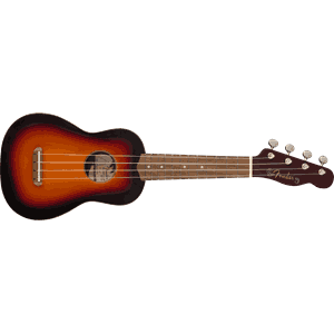 Fender Venice Soprano Uke, Walnut Fingerboard, 2-Color Sunbu