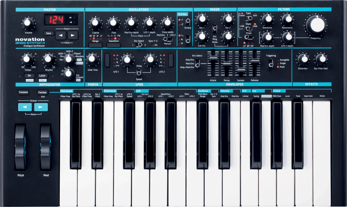 Novation Bass Station II - synth - Agder Lyd AS