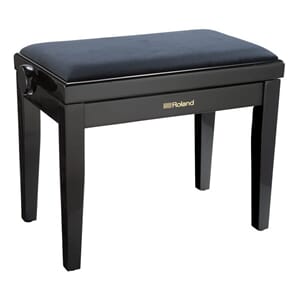 Roland Piano Bench, Polished Ebony, Velours Seat RPB-220PE