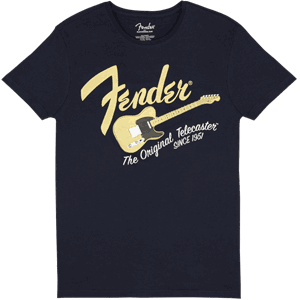 Fender® Original Telecaster® Men's Tee, Navy/Blonde, Medium