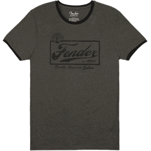 Fender®,XXL, Beer Label Men's Ringer Tee, Gray/Black